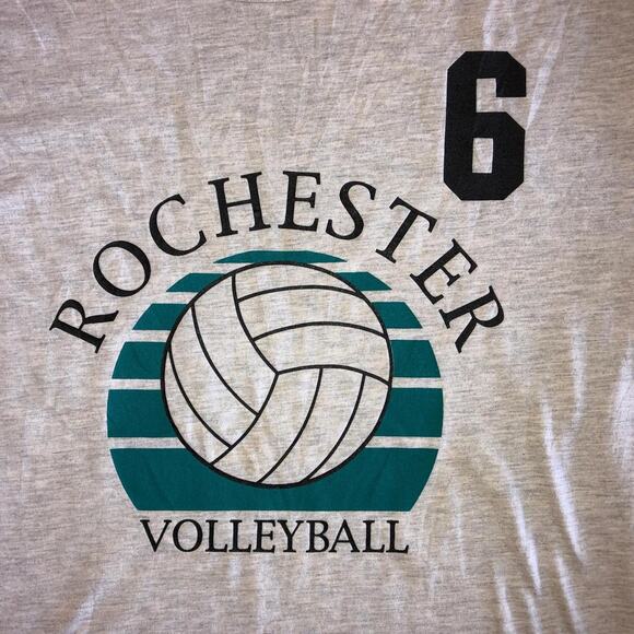 Grey Rochester Volleyball Graphic Number Tee - Picture 5 of 7